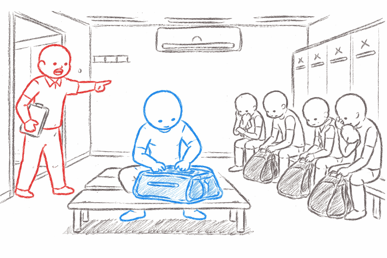 Example storyboard frame at eye level